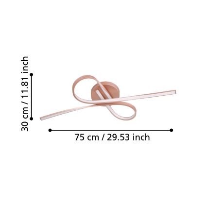 Eglo - Lustre plafonnier LED 2xLED/11W/230V