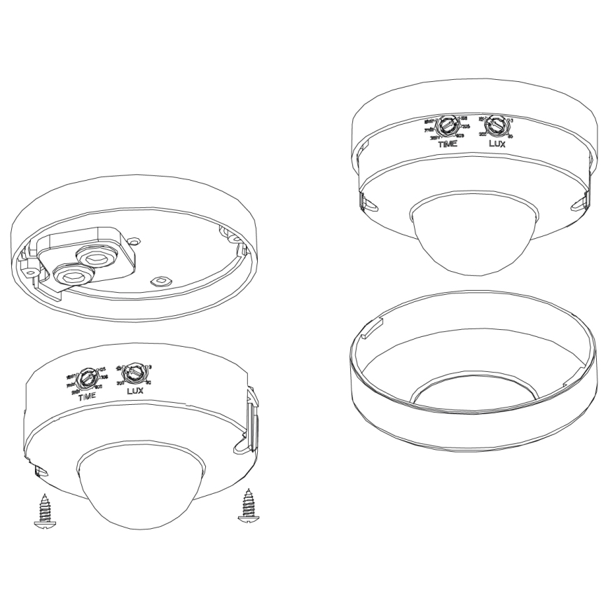 Eglo - Buiten bewegings- en schemersensor 12 m, wit, IP44