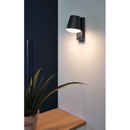 Eglo - Applique murale extérieure avec détecteur 1xE27/10W/230V IP44