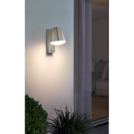 Eglo 97453 - Applique murale d'extérieur avec détecteur CALDIERO 1xE27/10W/230V IP44