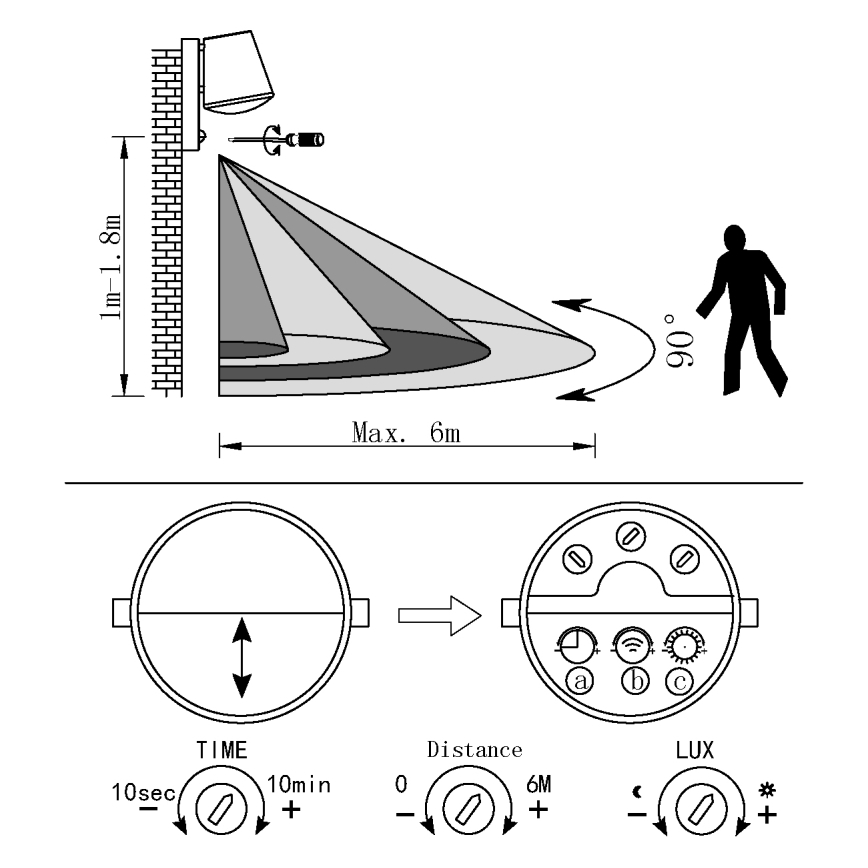Eglo 97453 - Buitenwandlamp met sensor CALDIERO 1xE27/10W/230V IP44