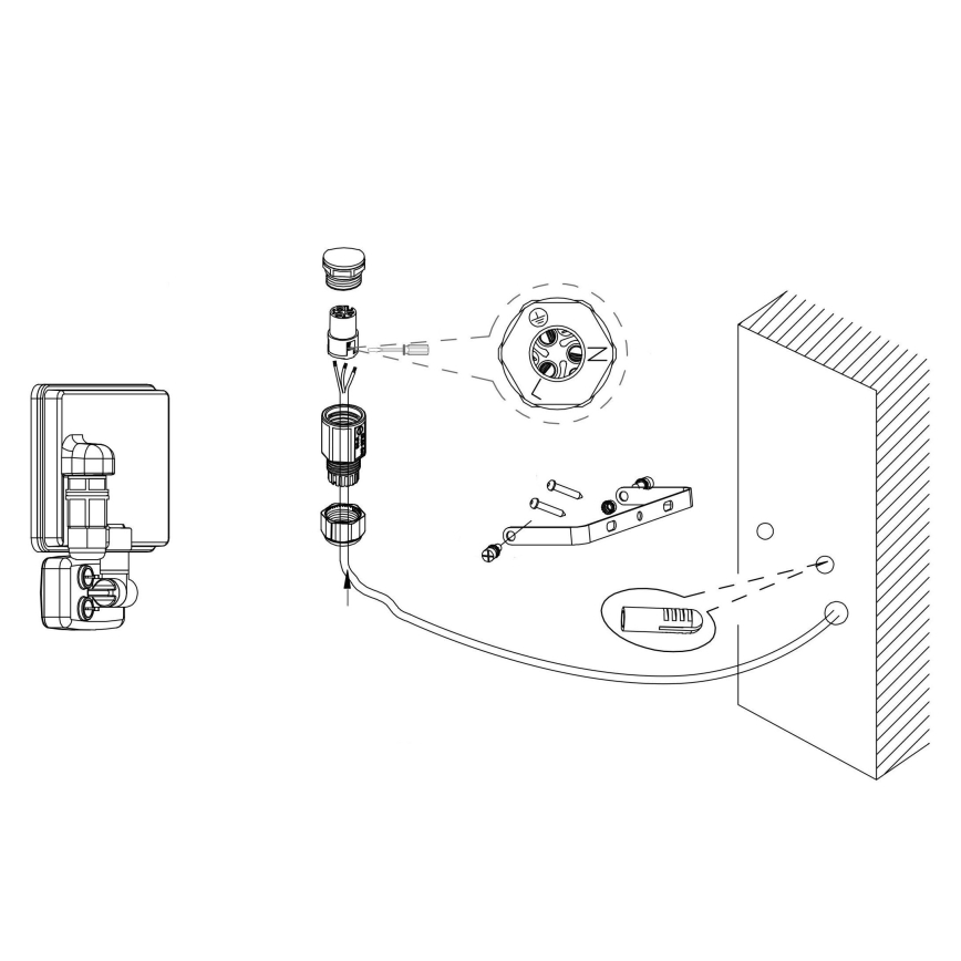 Eglo - LED Schijnwerper met sensor LED/20W/230V IP44