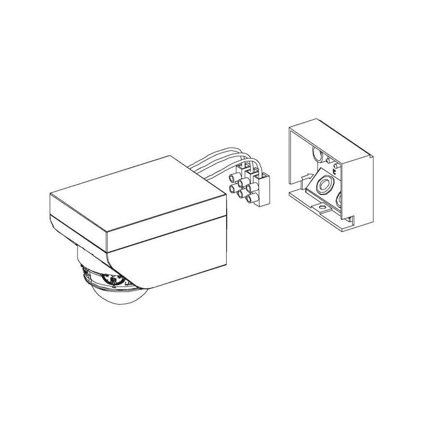 Eglo - Détecteur de mouvement extérieur 1m blanc IP44
