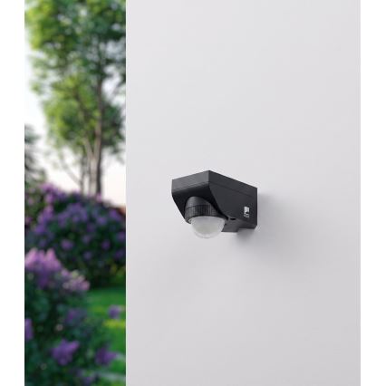 Eglo 97467 - Buiten bewegings- en schemersensor DETECT ME 4 12 m zwart IP44