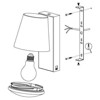 Eglo 97482 - LED Buiten wandlamp dimbaar CALDIERO-C 1xE27/9W/230V IP44