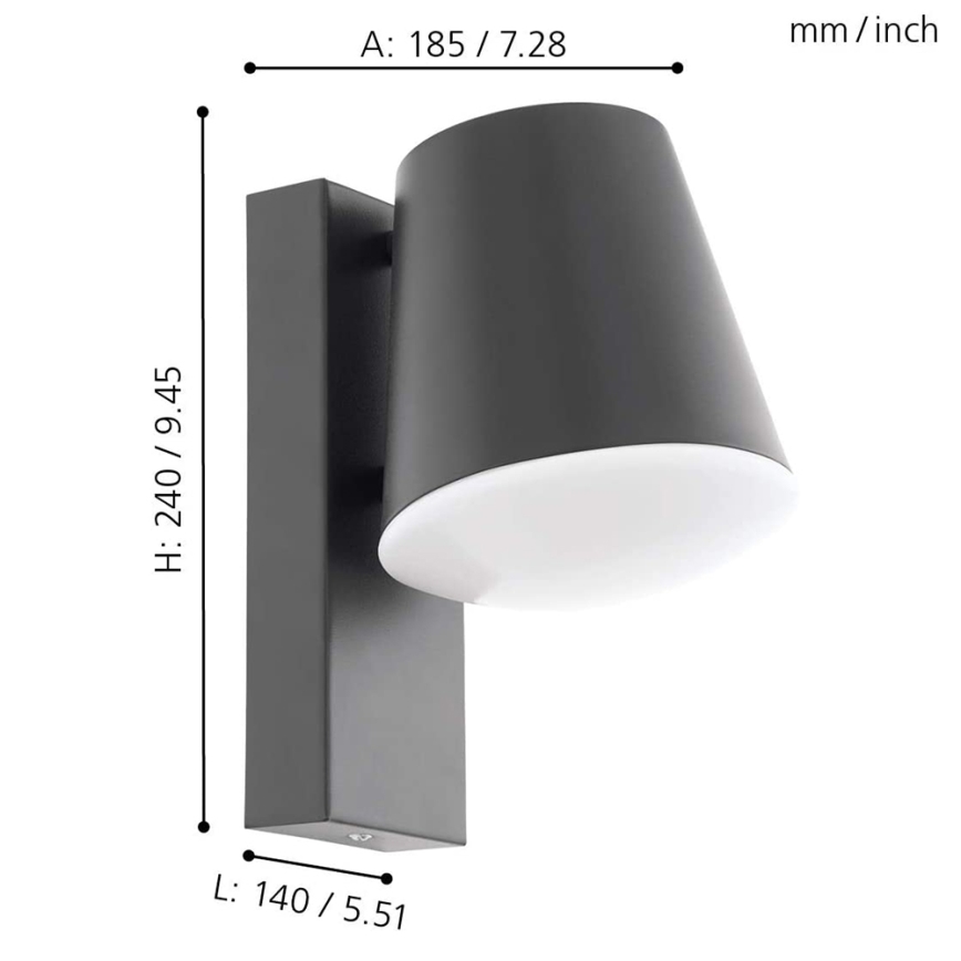 Eglo 97482 - Applique murale d'extérieur LED dimmable CALDIERO-C 1xE27/9W/230V IP44