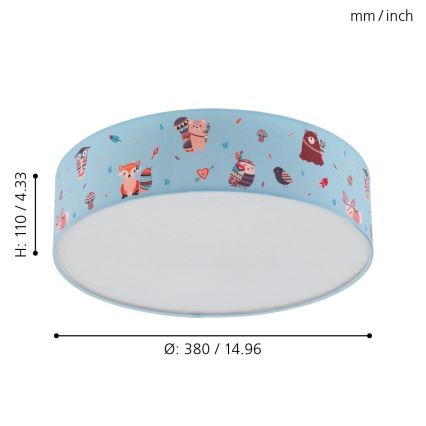 Eglo - Plafondverlichting voor kinderen 2xE27/40W/230V