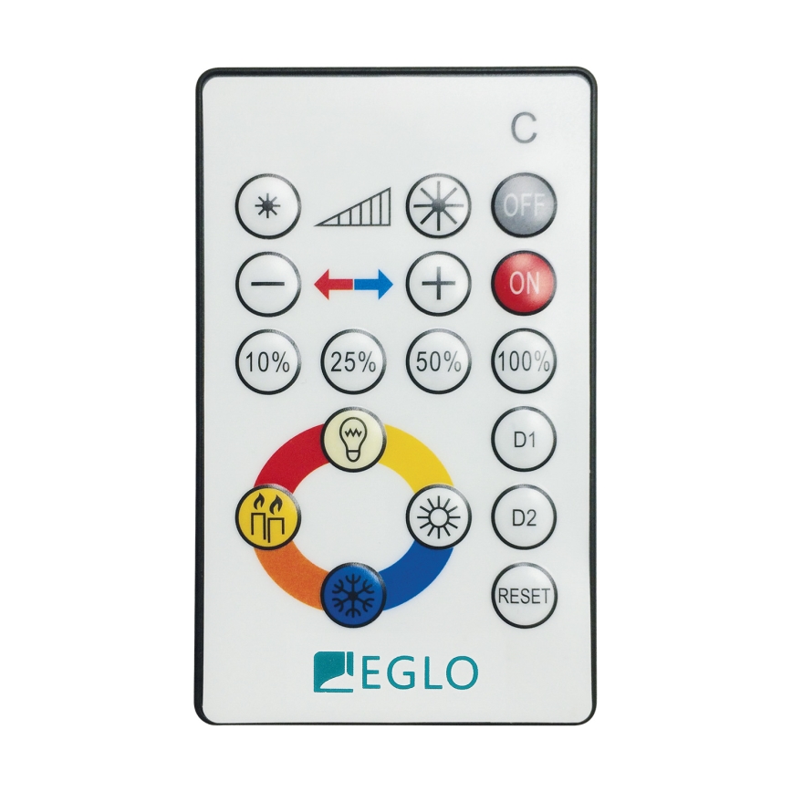 Eglo - LED dimbare plafondlamp LED/21W/230V + afstandsbediening