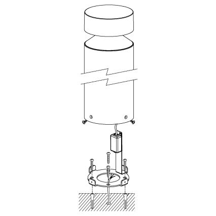 Eglo - Lampadaire LED extérieur LED/11W/230V noir 450 mm IP44