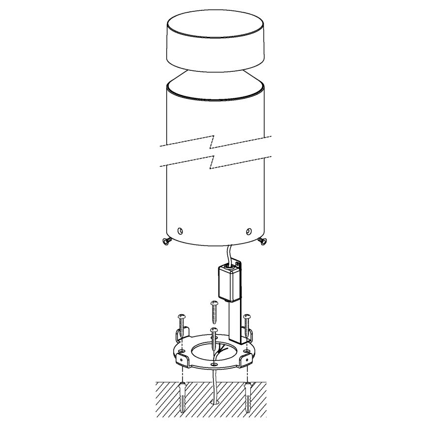 Eglo - Lampadaire LED extérieur LED/11W/230V noir 450 mm IP44
