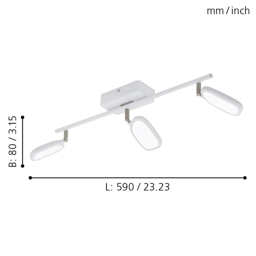 Eglo - Spot LED RGB PALOMBARE-C 3xLED/5W/230V