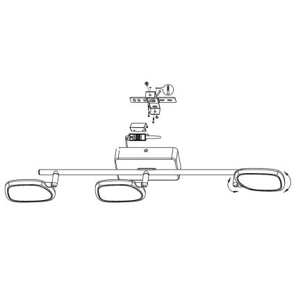 Eglo - Spot LED RGB PALOMBARE-C 3xLED/5W/230V