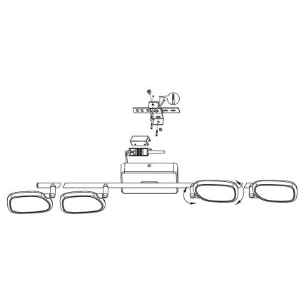 Eglo 97694 - Spot PALOMBARE-C 4xLED/5W/230V