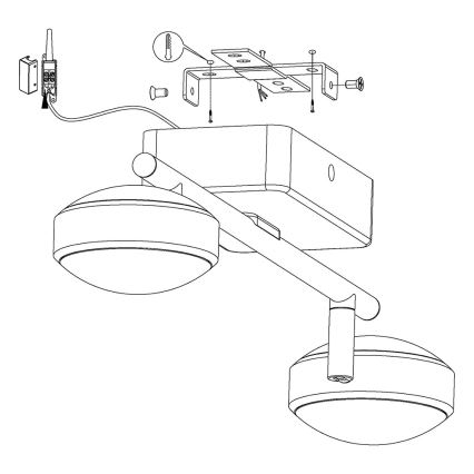 Eglo 97715 - LED RGB Dimbare spot CORROPOLI-C 2xLED/5W/230V