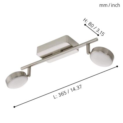 Eglo 97715 - Spot LED RGB à intensité variable CORROPOLI-C 2xLED/5W/230V