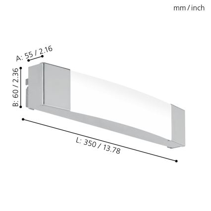 Eglo - LED Badkamerspiegelverlichting voor LED's LED/8,3W/230V IP44