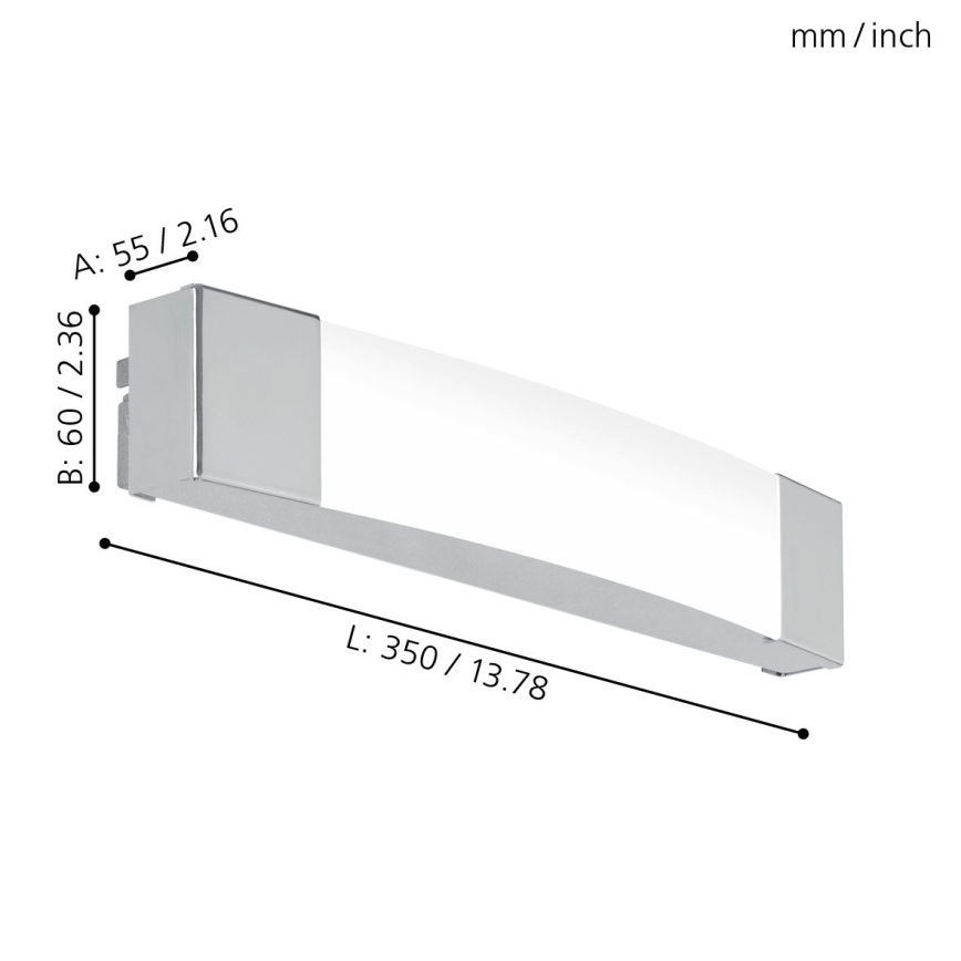 Eglo - LED Badkamerspiegelverlichting voor LED's LED/8,3W/230V IP44