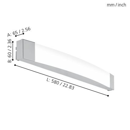 Eglo - Lampe miroir LED salle de bain LED/16W/230V IP44