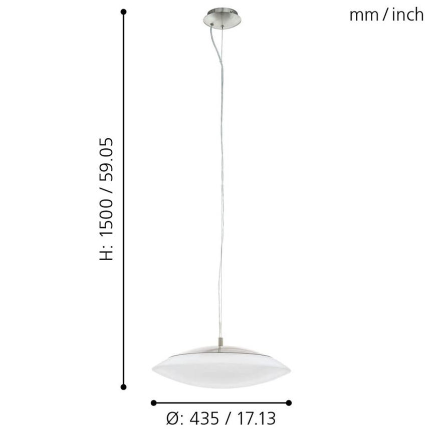 Eglo 97812 - Suspension filaire LED RGB à intensité variable FRATTINA-C 1xLED/27W/230V