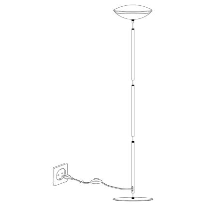 Eglo 97814 - LED RGB Dimbare vloerlamp FRATTINA-C 1xLED/18W/230V