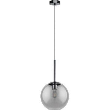 Eglo 97847 - Hanglamp met kabel TINDARI 1xE27/28W/230V zwart/gerookt glas