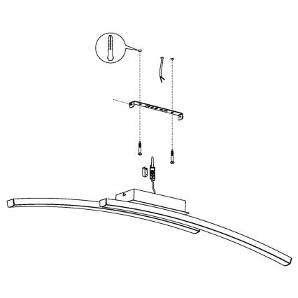 Eglo 97909 - LED RGB dimbare opbouwplafondlamp FRAIOLI-C LED/34W/230V