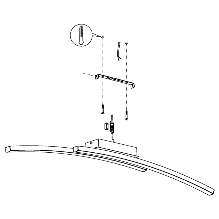 Eglo 97909 - LED RGB dimbare opbouwplafondlamp FRAIOLI-C LED/34W/230V