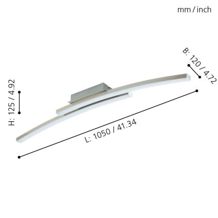 Eglo - Plafonnier LED RGB à intensité variable FRAIOLI-C 2xLED/17W/230V