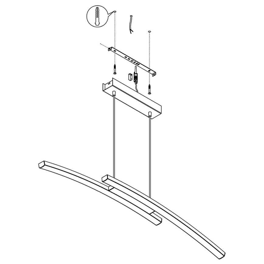 Eglo 97911 - Dimbare RGB-LED hanglamp aan kabel FRAIOLI-C 2xLED/17W/230V