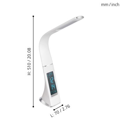 Eglo - lampe de table à intensité modulable LED LED/3,2W/230V