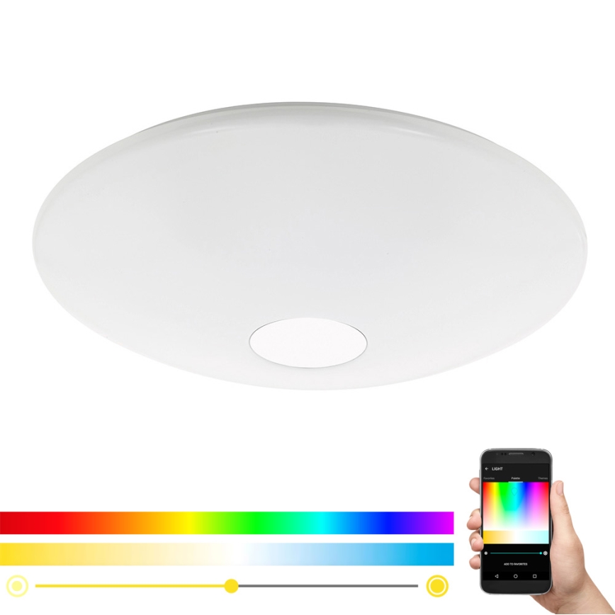 Eglo 97918 - Plafonnier à intensité variable RGB TOTARI-C LED/34W/230V + télécommande