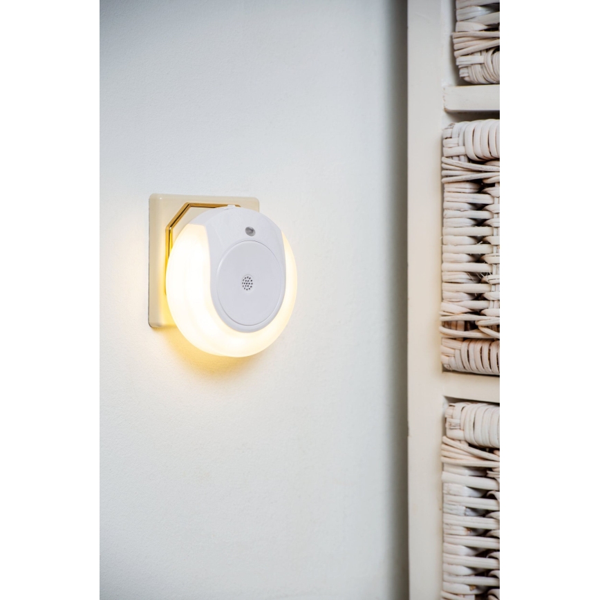Eglo - Veilleuse LED avec capteur crépusculaire 2xLED/0,4W/230V 3000K