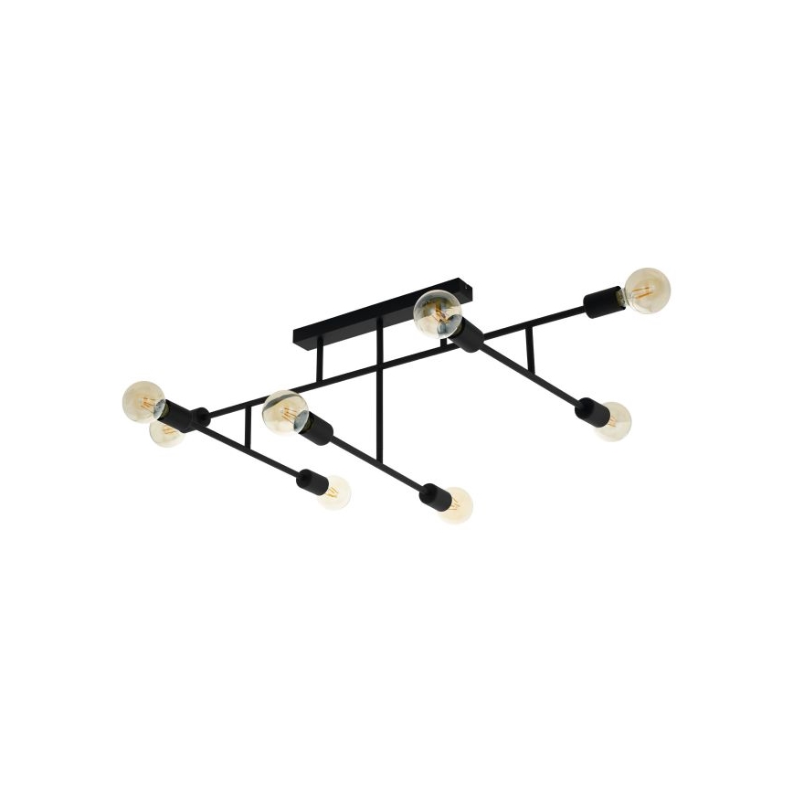 Eglo - Plafondlamp 8xE27/40W/230V zwart