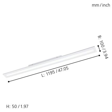 Eglo - Dimbaar LED RGBW Paneel SALOBRENA-C LED/34W/230V + afstandsbediening