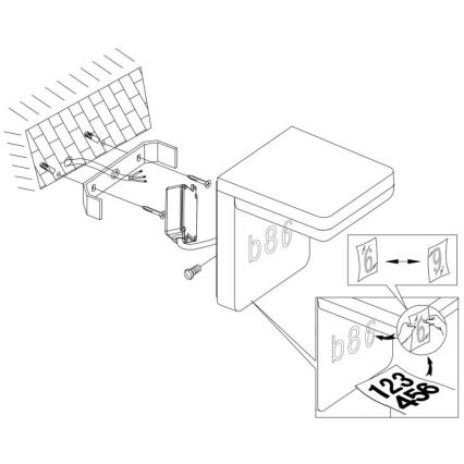 Eglo - LED Huisnummer LED/11W/230V IP44