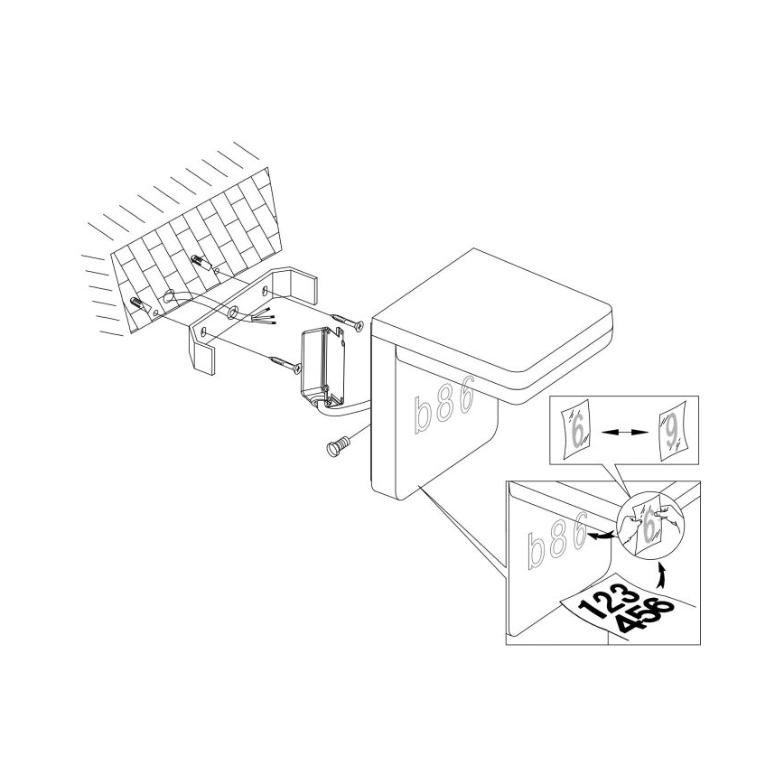 Eglo - LED Huisnummer LED/11W/230V IP44