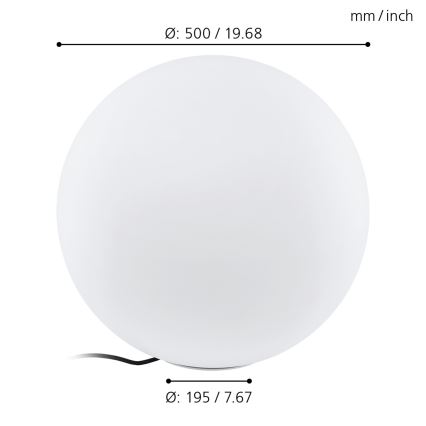 Eglo - Lampadaire extérieur 1xE27/40W/230V IP65 ø500