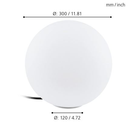 Eglo 98105 - LED RGBW Buitenlamp MONTEROLO-C 1xLED/9W/230V IP65 Ø300