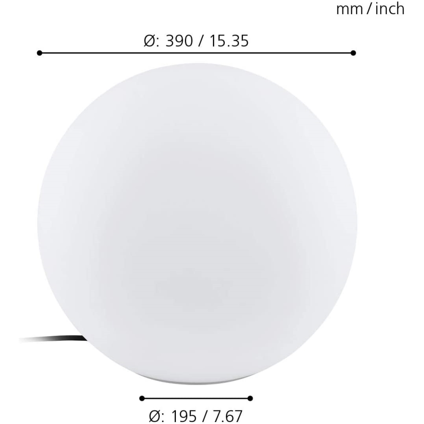 Eglo 98106 - LED RGBW Buitenlamp MONTEROLO-C 1xLED/9W/230V IP65 Ø390