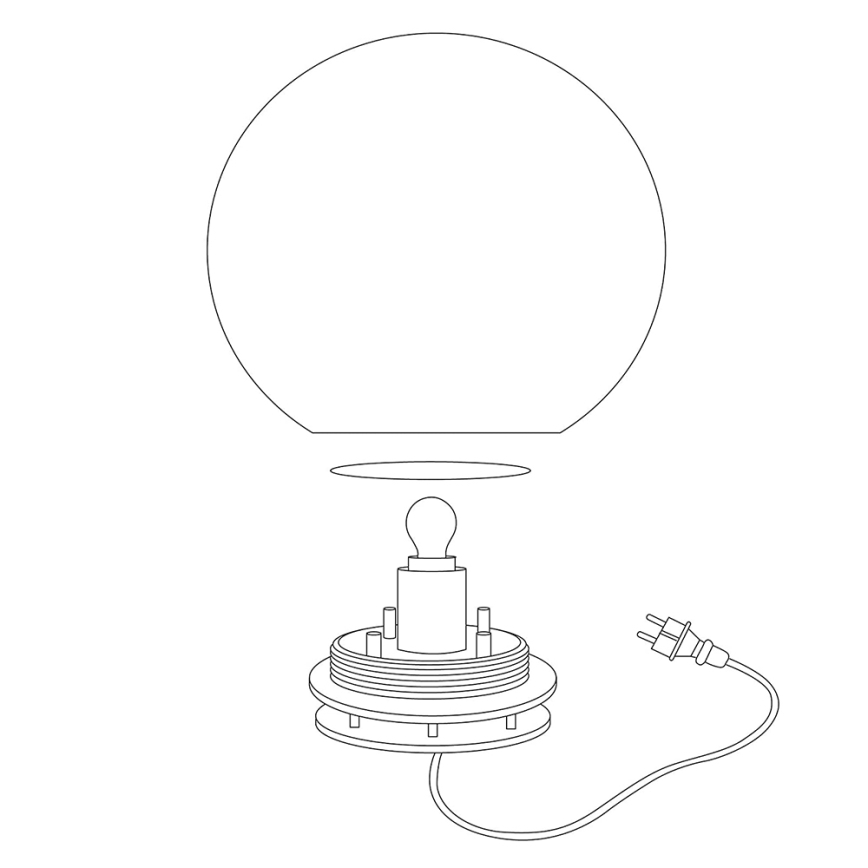 Eglo 98108 - Lampe d'extérieur LED RGBW MONTEROLO-C 1x LED/9 W/230 V IP65 Ø600 mm