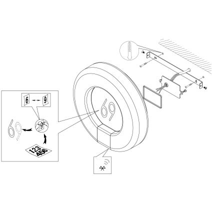 Eglo 98145 - Numéro de maison à intensité variable MARCHESA-C LED/15W/230V IP44