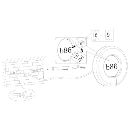 Eglo - Numéro de maison LED/15W/230V IP44