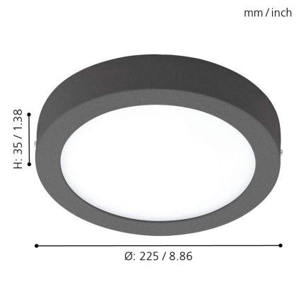 Eglo - LED Buitenlamp dimbaar ARGOLIS-C LED/16,5W/230V IP44