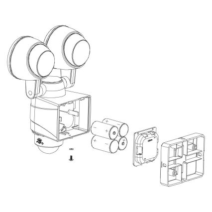 Eglo 98189 - LED Buitenlamp met sensor CASABAS 2xLED/4W/4xLR14 IP44