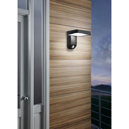 Eglo - Applique murale solaire avec détecteur LED/4,5W/3,7V 2200 mAh IP44