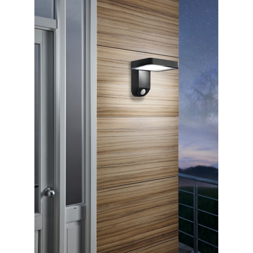 Eglo - Applique murale solaire avec détecteur LED/4,5W/3,7V 2200 mAh IP44