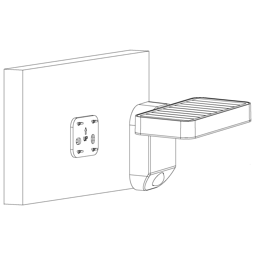 Eglo - Applique murale solaire avec détecteur LED/4,5W/3,7V 2200 mAh IP44
