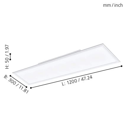 Eglo - Panneau dimmable LED LED/30W/230V + télécommande