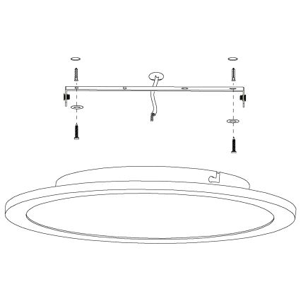 Eglo - LED Plafondlamp dimbaar LED/19,5W/230V + AB