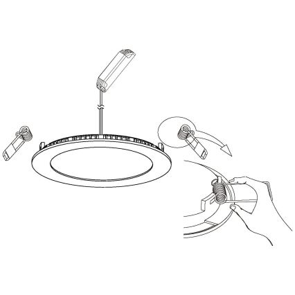 Eglo - LED dimbare inbouwspot LED/5W/230V + afstandsbediening